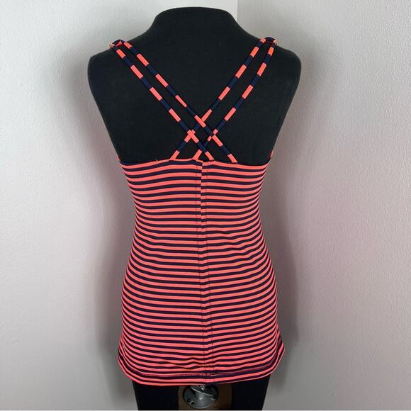 Lululemon Free To Be Tank Orange Stripe - Picture 3 of 9
